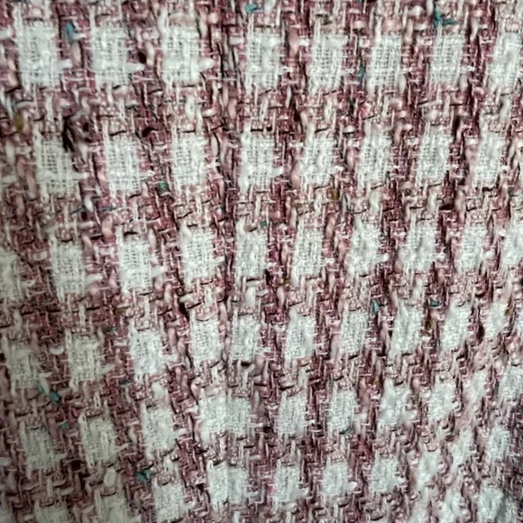 L'Agence Kenzie Pink White Boucle Tweed Blazer Jacket - Picture 6 of 13